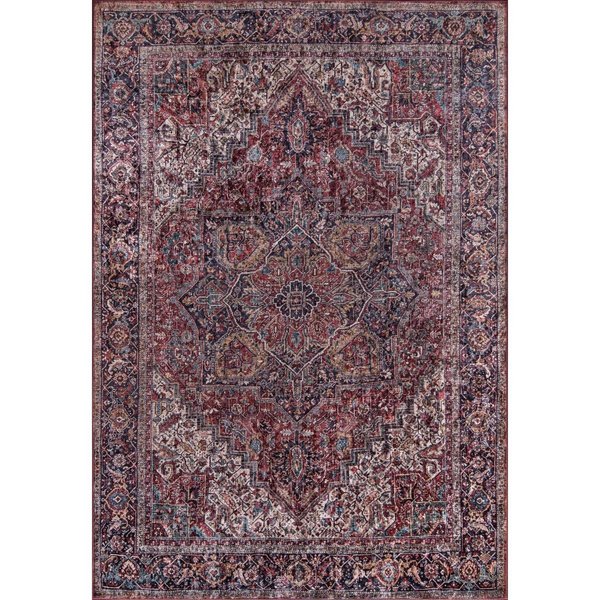 Momeni 2 ft. 3 in. x 8 ft. Karachi-4 Runner Rug Burgundy KARACKAR-4BUR2380